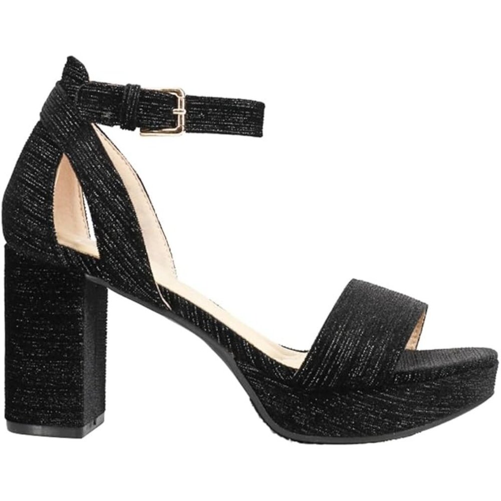 Chinese Laundry Black Block Heel Sandals
